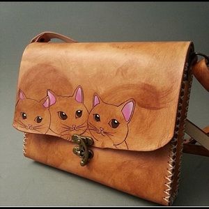 handmade leather crossbag